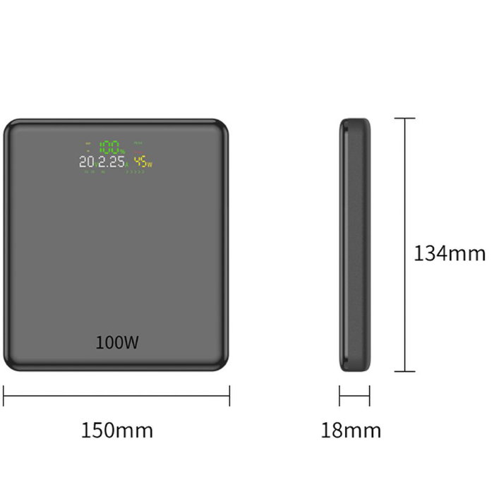 Leotec Power Bank 20000mAh 100W Gris LEPOW100W20G Leotec Power Bank 20000mAh 100W Gris LEPOW100W20G